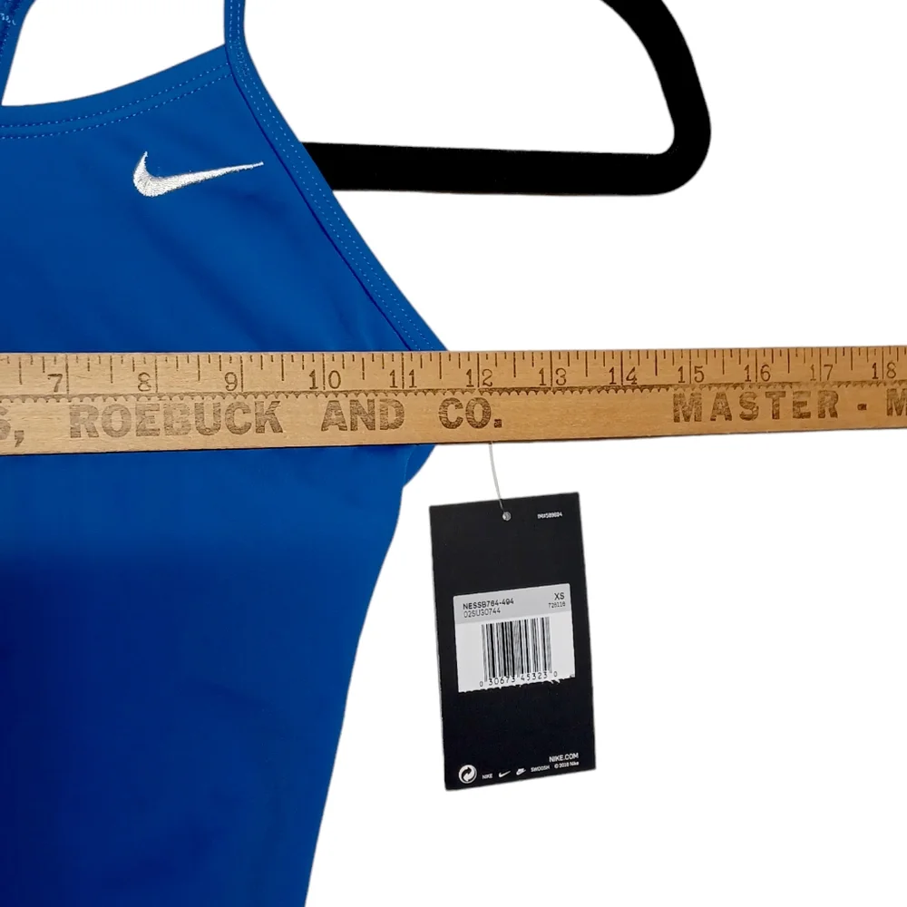 NIKE Vibrant Royal Blue One Piece Racerback Swimsuit X-Small NWT (6-8 yrs)